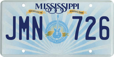 MS license plate JMN726