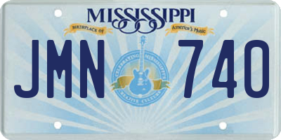 MS license plate JMN740
