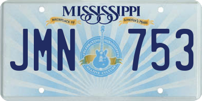 MS license plate JMN753