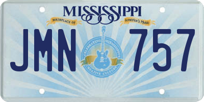 MS license plate JMN757