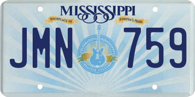 MS license plate JMN759