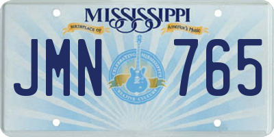 MS license plate JMN765