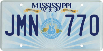 MS license plate JMN770