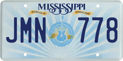 MS license plate JMN778