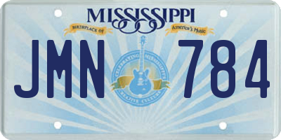 MS license plate JMN784