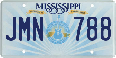 MS license plate JMN788