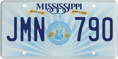 MS license plate JMN790