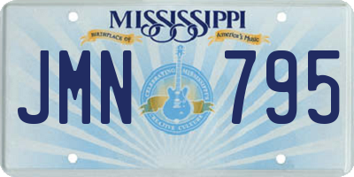 MS license plate JMN795