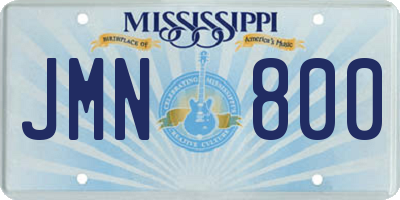 MS license plate JMN800