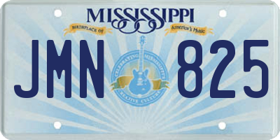MS license plate JMN825