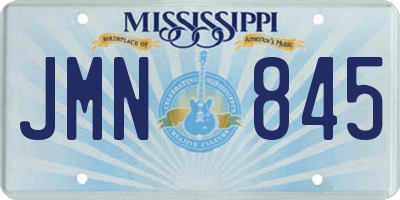 MS license plate JMN845