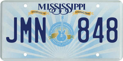 MS license plate JMN848