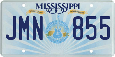 MS license plate JMN855