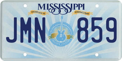 MS license plate JMN859
