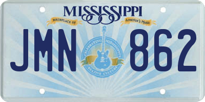 MS license plate JMN862