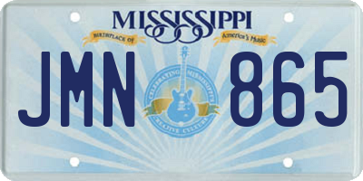 MS license plate JMN865