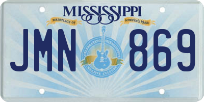 MS license plate JMN869