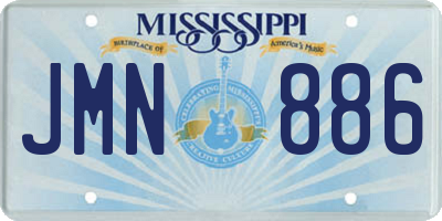MS license plate JMN886