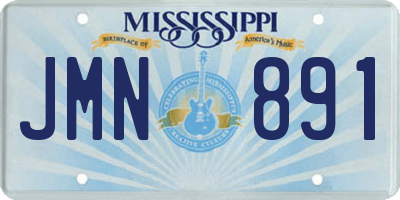 MS license plate JMN891
