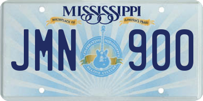 MS license plate JMN900