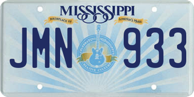 MS license plate JMN933