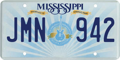 MS license plate JMN942