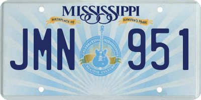MS license plate JMN951