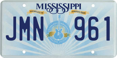MS license plate JMN961