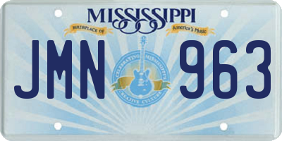 MS license plate JMN963