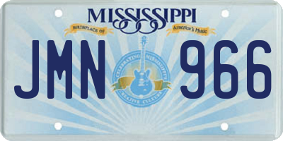 MS license plate JMN966
