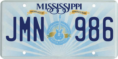 MS license plate JMN986