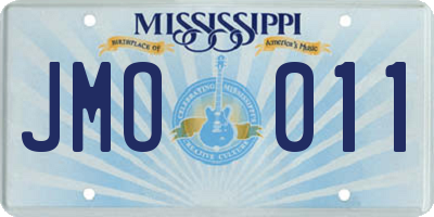 MS license plate JMO011