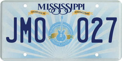 MS license plate JMO027