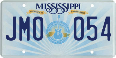 MS license plate JMO054