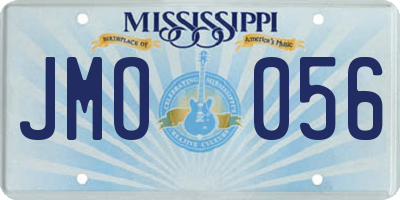 MS license plate JMO056
