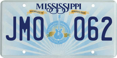 MS license plate JMO062