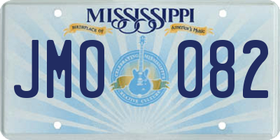 MS license plate JMO082