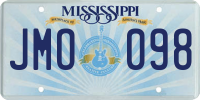 MS license plate JMO098
