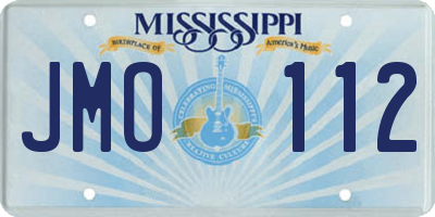 MS license plate JMO112
