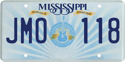 MS license plate JMO118