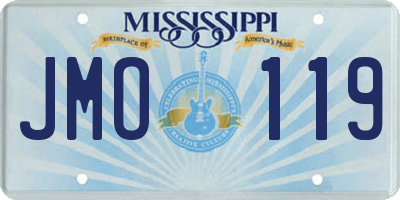 MS license plate JMO119