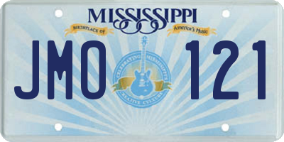MS license plate JMO121
