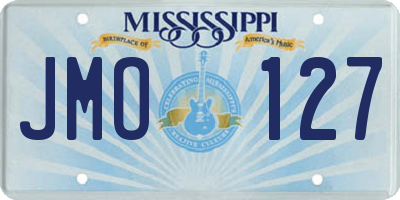 MS license plate JMO127