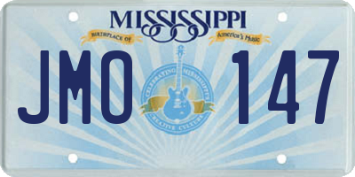 MS license plate JMO147