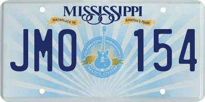 MS license plate JMO154