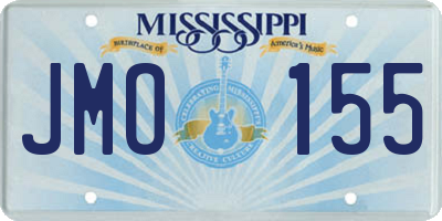 MS license plate JMO155