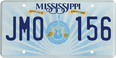 MS license plate JMO156