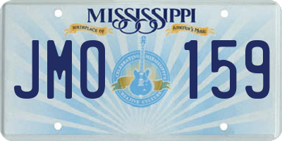 MS license plate JMO159
