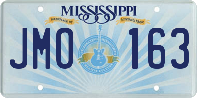 MS license plate JMO163