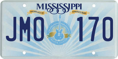 MS license plate JMO170